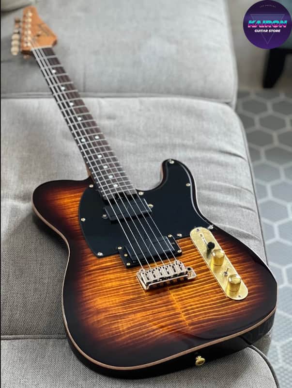Electric Guitar Soloking MT-1 Fm 22 Deluxe HH Mod Fishman Fluence In Shaded Edgeburst image 1