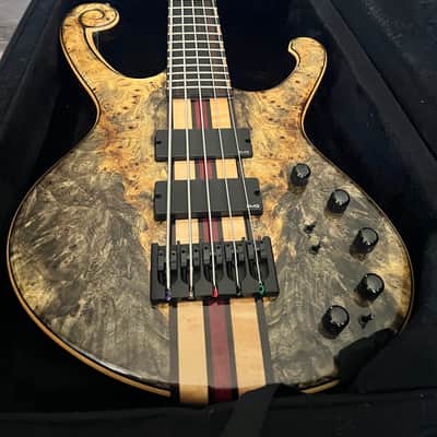 Michael Dolan Custom 5 String Bass Guitar 2008 - Natural wood Gloss finish image 2
