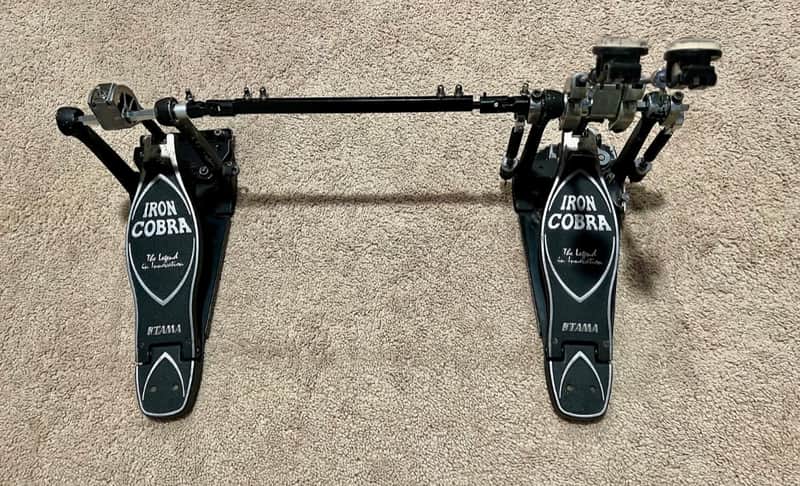Tama Iron Cobra Power Glide Double Pedal w/ Case and Drum Key image 1