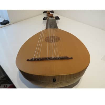 13 Course Baroque Theorbo Swan Head Lute by Armin Gropp with Hard Case image 7