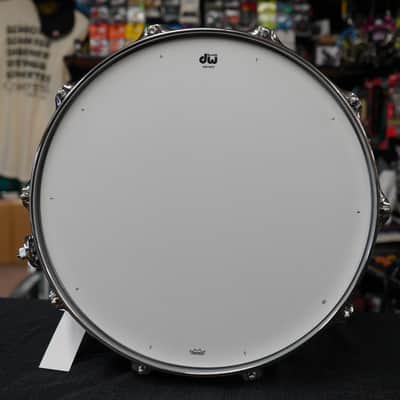 DW USA Collectors Series 6.5x14'' Thin Aluminum 1MM Shell Snare Drum w/ Chrome Hdw. image 5