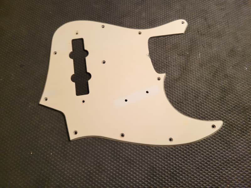 Vintage 1970-1973 Fender Jazz Bass Pickguard - White 3-Ply - 1971 1972 1970s 70s J image 1