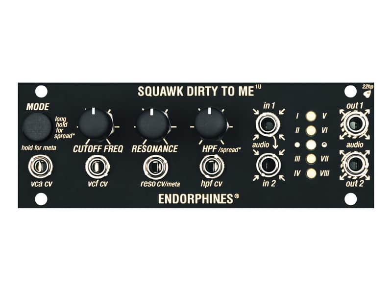 Endorphin.es Squawk Dirty To Me 1U 8-Mode Stereo Filter image 1
