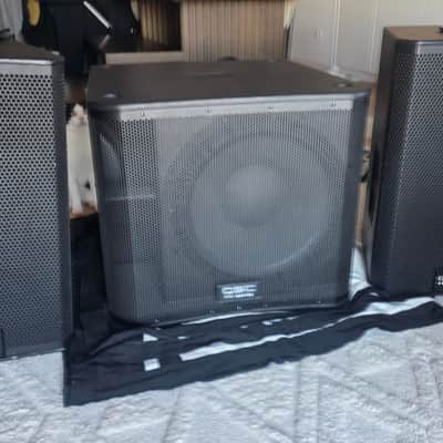 **PAIR** QSC E112 2-Way 400-Watt 12" Passive Loudspeaker 2010s - Black image 2