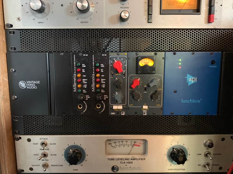 API 500 Series Rack w/ Chandler TG2, TG Opto Compressor & Millennia HV-35 Preamps image 1