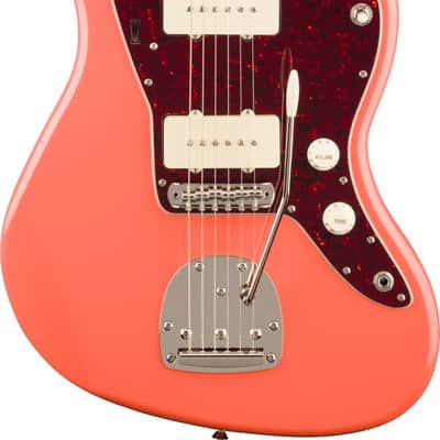 Warmoth Jazzmaster Body Black Red Seymour Duncan Phat Cat P90