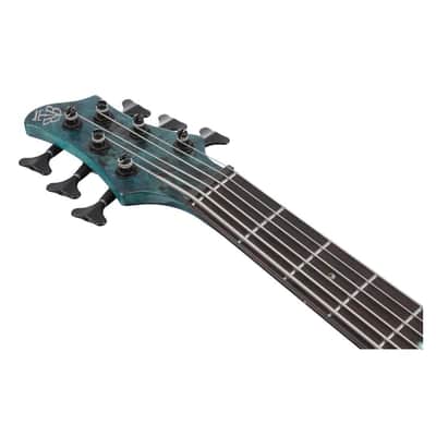 Ibanez BTB946 Standard 6-String Right-Handed Electric Bass Guitar with Rosewood Fretboard and Poplar Burl Top (Cosmic Blue Low Gloss) image 6