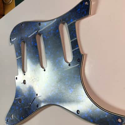 Fender 4-Ply MOTO Stratocaster Pickguard - Blue Pearloid image 2