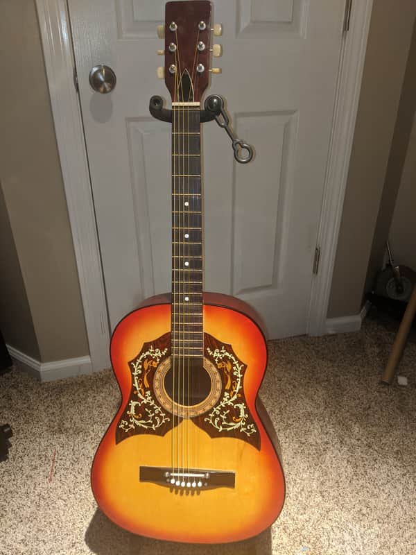 Vintage Hummingbird-Harmony,Global,Kay Hummingbird with double pickguard-RARE 68 (?) Red Burst image 1