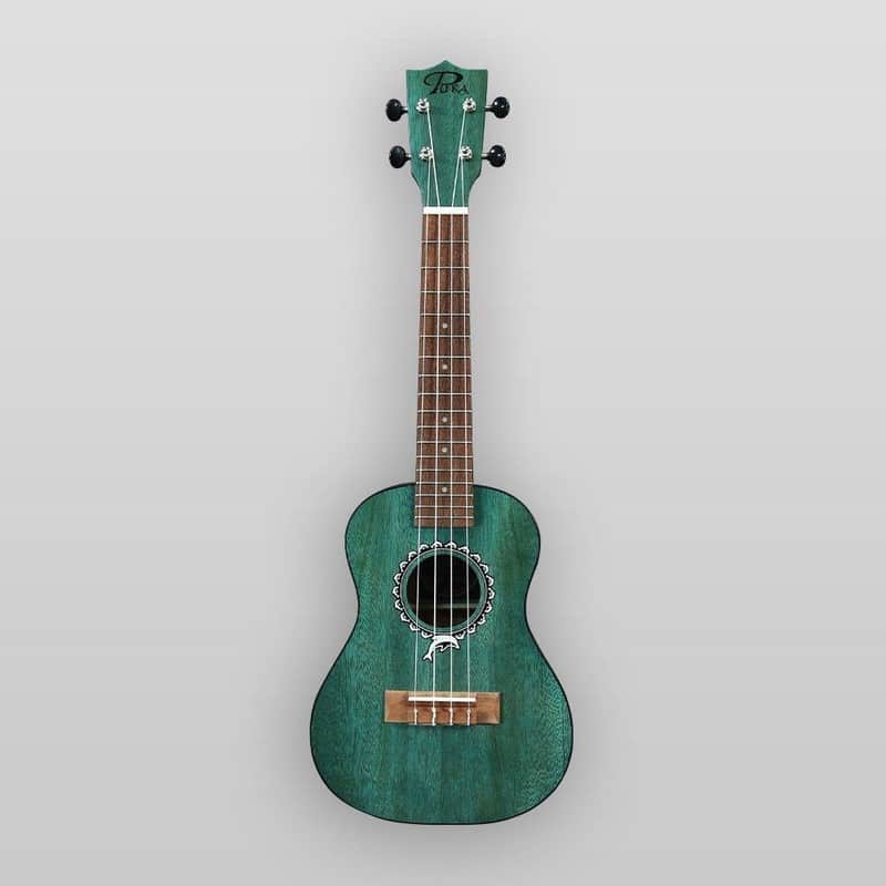 Puka Model PK-DPC Dolphin Rosette Deep Blue Satin Finish Concert Size Ukulele image 1