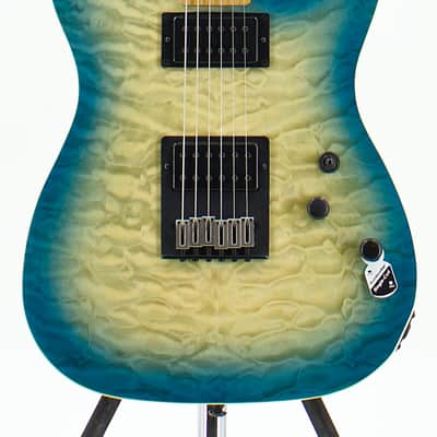Schecter PT Pro in Trans Blue Burst w/Maple Fretboard image 2
