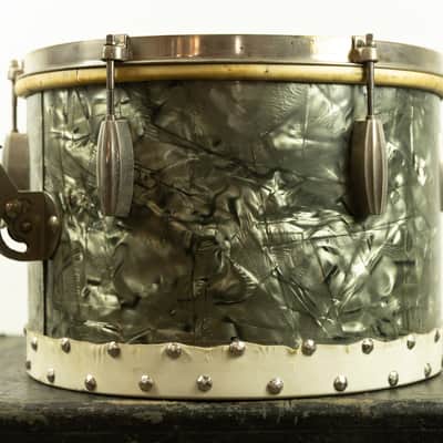 1940s Slingerland 9x13 Black Diamond Pearl Radio King Tom image 5
