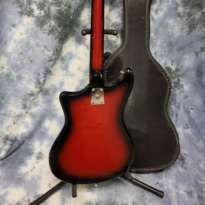 Vintage RARE 1962 Teisco Gen Gakki Audition Gold Foil Pickup Electric Guitar Pro Setup New Strings Original Soft Shell Case 1962 image 11