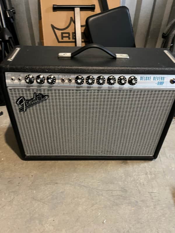 Fender '68 Custom Deluxe Reverb 2-Channel 22-Watt 1x12" Guitar Combo 2013 - Present - Black image 1