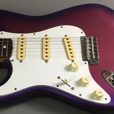 LEFTY! Vintage Fender Stratocaster 1987 Purple Haze Sunburst Metallic Rare Strat Guitar Relic Kuwabara 7.2 lb HSC image 13