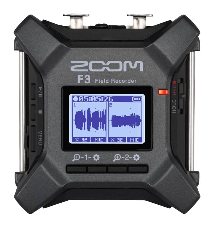 Zoom F3 Professional Field Recorder, 32-bit Float Recording, 2 Channel Recorder, Dual AD Converters, 2 Locking XLR/TRS Inputs, Battery Powered, Wireless Control image 1