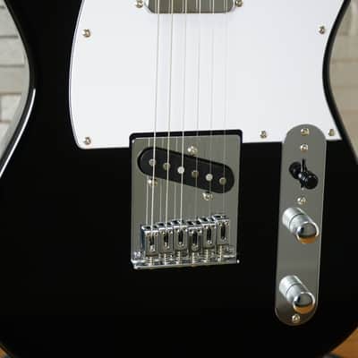 Tagima TW-55 BK LF/WH Tele Style Electric Guitar Black image 5