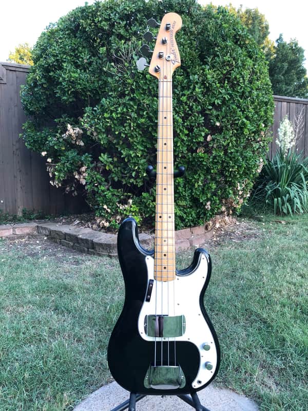 Fender Precision Bass with Maple Fretboard 1974 - Black image 1