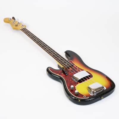 1966 Fender Precision P Bass Vintage 100% All Original Left-Handed Sunburst Lefty ‘66 P-Bass with Vintage No Logo Pre-CBS Hard Case image 5