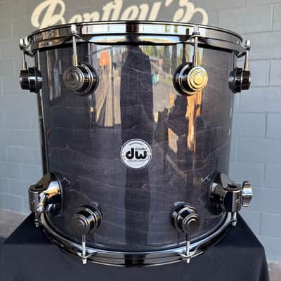 DW Collector's Series Standard Maple 13x15" Floor Tom in Ebony Stain Gloss Lacquer Custom w/ Black Nickel Hardware (Rm4) image 3