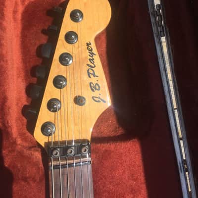 Vintage JB Player Stratocaster red w/ kahler style tremolo and 1980s fender case image 4