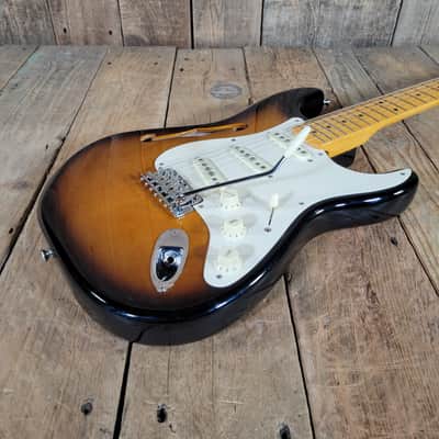 Fender Eric Johnson Thinline Stratocaster 2018 Sunburst Original Case & Paperwork - Sunburst image 9