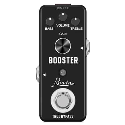Rowin LEF-318 Guitar Booster Pedal, Analog Clean Boost with Bass & Treble EQ, Mini True Bypass Effect for Electric Guitar & Bass image 1
