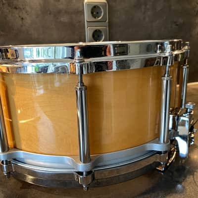 Pearl M-914D Freefloater snare 14x6.5” 90’s - Natural maple image 5