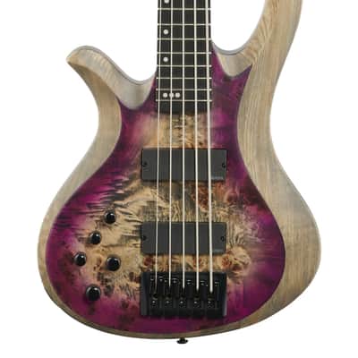 Schecter Riot 5 Left-Handed 5-String Bass Guitar Satin Aurora Burst image 3