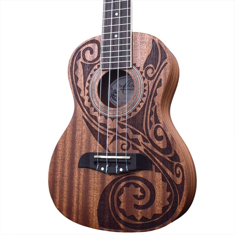 Oscar Schmidt Concert Ukulele, Natural Mahogany Maori (OU2TAT-A-U) image 1