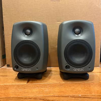 Genelec 8020C Bi-Amplified Studio Monitors - Charcoal / Dark Grey image 1