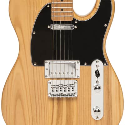 Stagg T Series Standard Electric Guitar with Solid Paulownia Body and Dual AlNiCo Pickups Natural Finish image 4