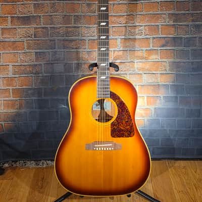 Vintage 1968 Epiphone FT-79 Texan Sunburst w/Original Adjustable Bridge - Over-sprayed Top Only, Changed Bridge & Neck Set image 3