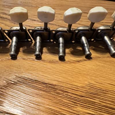 Fender Schaller Six In Line Tuners Plastic Buttons 1960s image 5