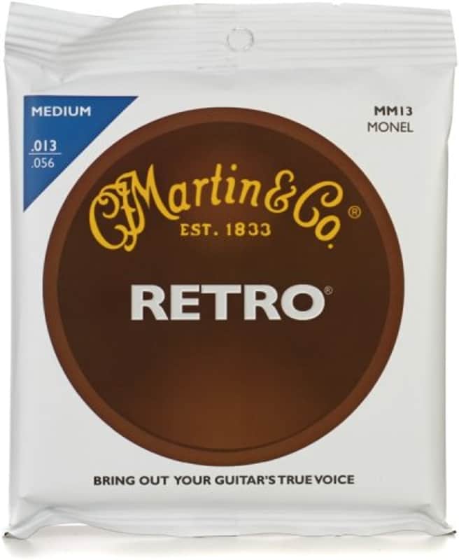 Martin MM13 Monel Retro Medium Acoustic Guitar Strings, .013/.056 image 1
