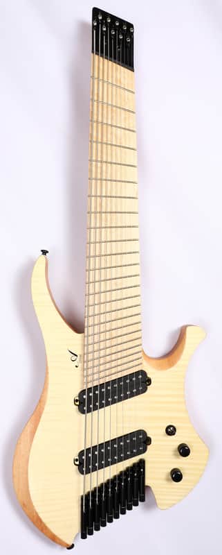 Agile 10 String Fan Fret Headless Electric Guitar CHIRAL PARALLAX 102528 MN CEP SS Nat Flame image 1
