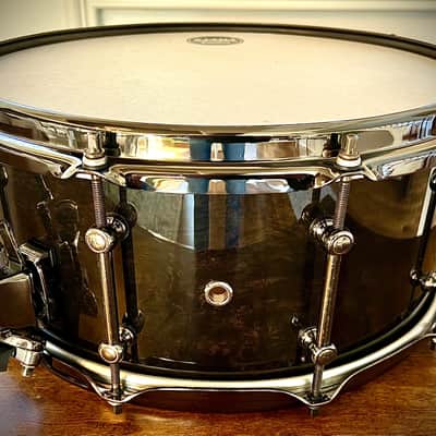 TAMA LMB1465MMB 14x6.5” S.L.P. Power Maple Snare Drum in Midnight Mapa Burl Finish image 4