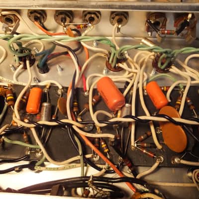 Fender Deluxe Reverb 1982 blackface factory hand wired  22-Watt 1x12" image 23