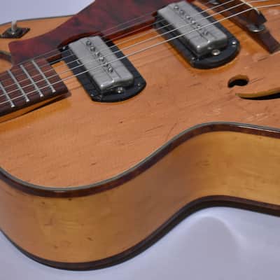 1950s Harmony H62 Meteor Archtop Electric Natural w/Bag image 10