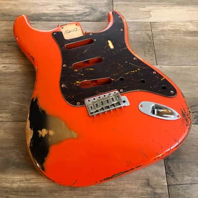 Made to Order - FRANCHIN Mercury guitar body Relic Aged 100% Nitro Lacquer COLOR OVER COLOR (Sunburst/ Black/ White/ Blue/ Green/ Yellow/ Red/ Pink/ Burgundy/ Purple/ Gold/ Silver, etc.) Basswood Poplar Stratocaster-Strat-S-Style Made in Italy image 19