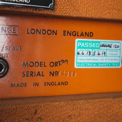 Orange OR120 Overdrive Head (1977) / Orange 4x12 Cab (1971) 1970s - Orange image 13
