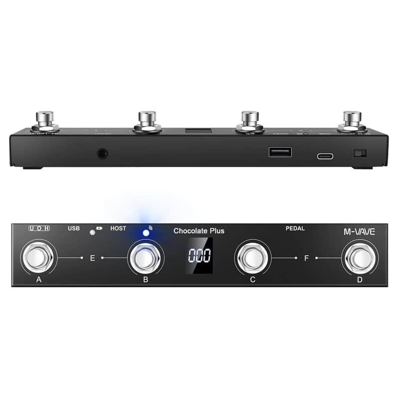 M-VAVE Chocolate Plus Wireless Midi Controller Programmable Wireless Midi Controller 4 Buttons Portable Rechargeable MIDI Foot Controller (Price includes the import duty for US buyer) image 1