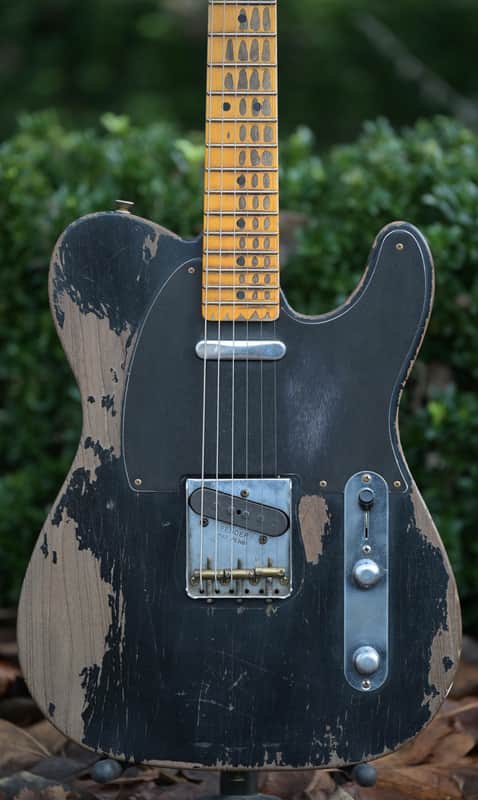 Fender Custom Shop Masterbuilt Austin Macnutt '52 Telecaster - Heavy Relic - Black image 1