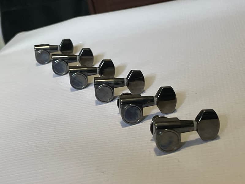 2010's Indonesian Era Ibanez RG & S Series Cosmo Black Tuning Pegs Tuners 6 In LIne image 1