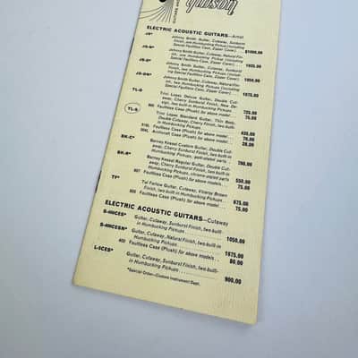 Gibson Price List – Original Dealer Retail Sheet 1967 image 1