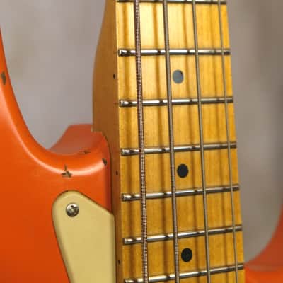Luthier made Jazz Bass 2020 Aged Capri Orange image 9