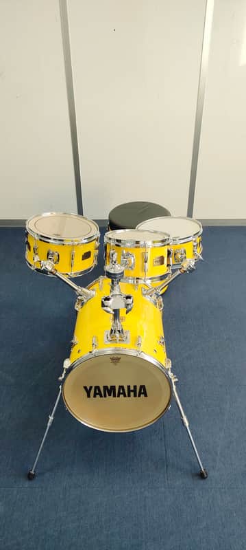 Yamaha - Hipgig MKI – Yellow Drum Kit – Vintage Rare Compact Drum Set - Inc. Cases image 1