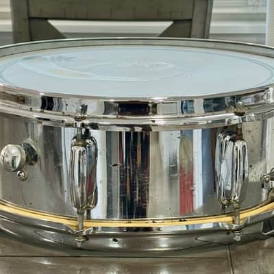 Slingerland No. 141 Festival Model 5x14" 8-Lug Chrome Over Steel Snare Drum with Rapid Strainer 1973 - 1979 - Chrome image 4