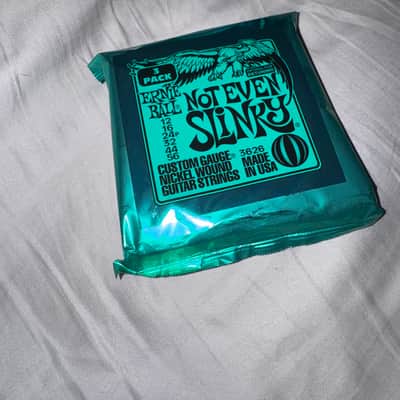 3 Pack Ernie Ball 2626 Not Even Slinky Nickel Wound Drop Tuning Electric Guitar Strings (12 - 56) 2010s - Silver image 5