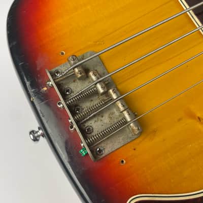 Univox Precisely Bass 1970s - 1979 Fender Pickups - Japan Made .Sunburst, Upgrade 70's USA Fender "P" bass pickups W Original Hardshell case image 12